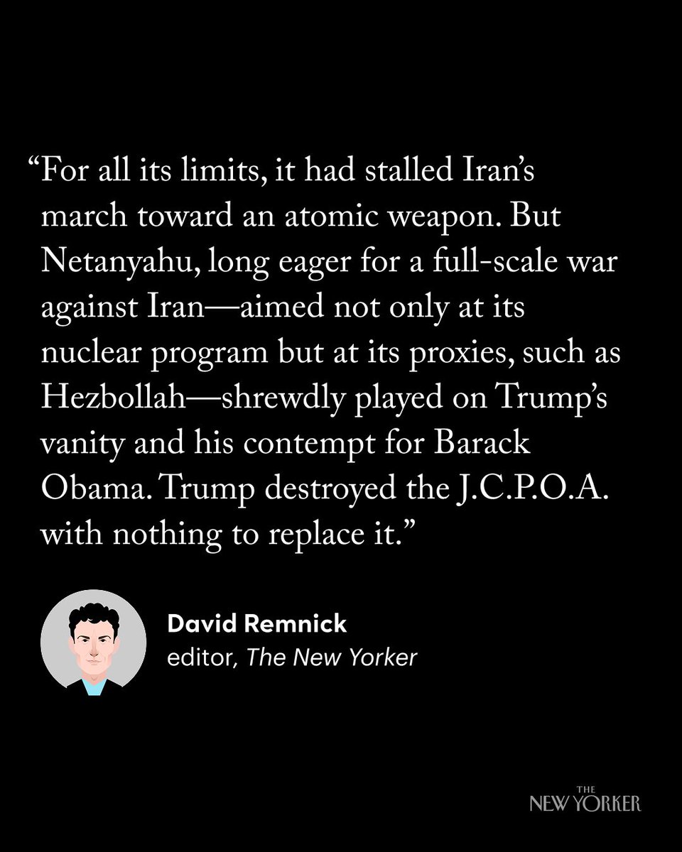 The original sin of Trump’s disastrous war in Iran was the abandonment of the Joint Comprehensive Plan of Action, the nuclear deal secured by the Obama Administration, David Remnick writes. newyorkermag.visitlink.me/tHa944