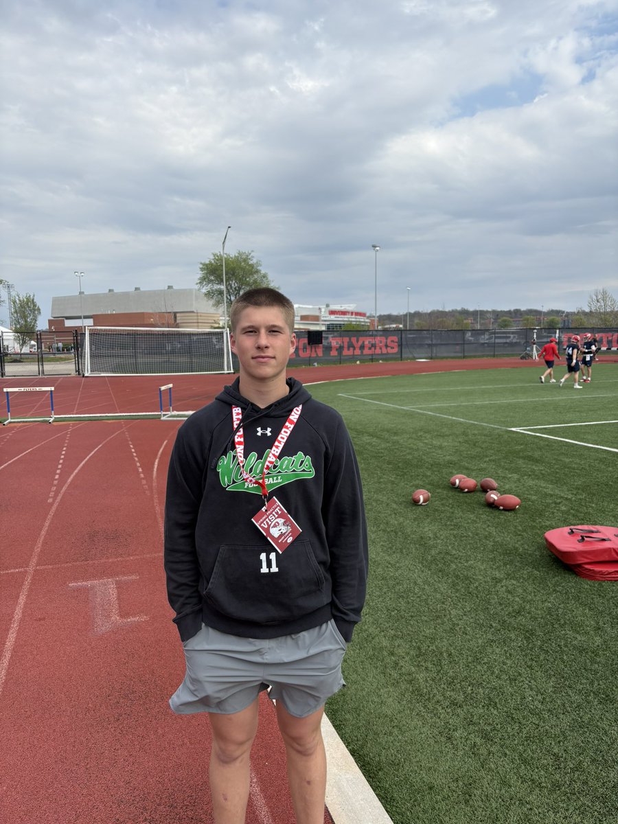 Thank you <a href="/DaytonFootball/">Dayton Football</a> for a great unofficial visit today!! Learned a lot about the program and had a great time!!
<a href="/qbcoachaiken/">Carlton Aiken - QB Development</a> <a href="/drehage38/">Derek Rehage</a> <a href="/c_huber5/">Coach Huber</a> <a href="/HarrisonFBRec/">Harrison Football Recruiting</a> <a href="/lawdogawr/">Coach R</a> <a href="/ConnorKinnett11/">Connor Kinnett</a> <a href="/RyanVanSchelven/">Ryan VanSchelven</a> <a href="/CoachWhalen59/">Greg Whalen</a> <a href="/TDAndrews4/">Coach Trevor Andrews</a>