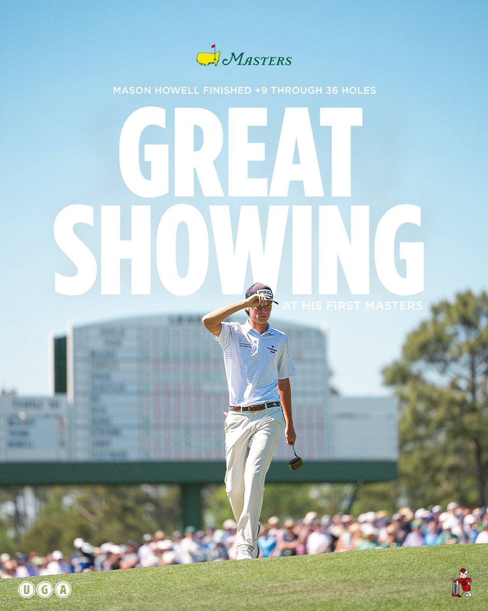 UGAGolf's tweet photo. 𝑨 𝒘𝒆𝒆𝒌 𝒕𝒐 𝒓𝒆𝒎𝒆𝒎𝒃𝒆𝒓 ⛳️🌺

Congratulations to Mason Howell on a great showing at his first Masters Tournament! Proud to call him a Dawg! https://t.co/ujK3kB3dyz