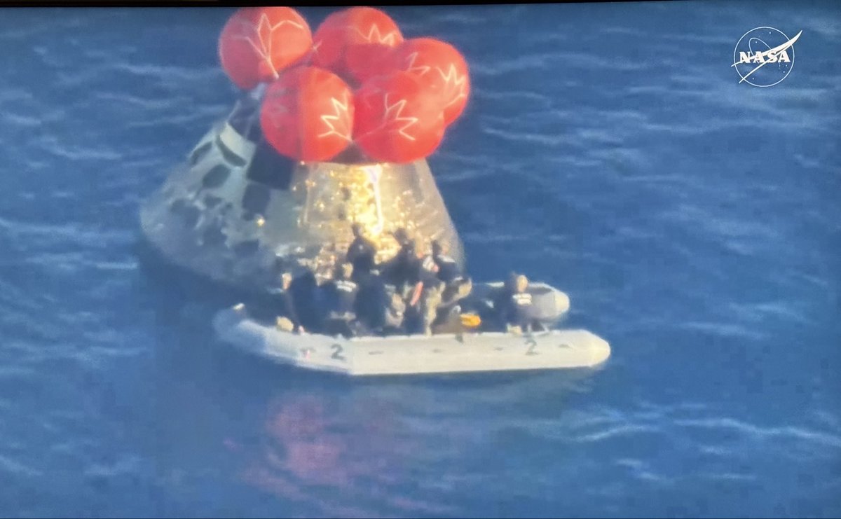 Land. Sea. Air. Space. 

Look at what ‘western’ civilisation has built: humans floating at sea to pick up some other humans that went exploring in our ocean celestial backyard. Thousand + years of progress encapsulated. 

This is called an inheritance &amp; a responsibility. Forward.