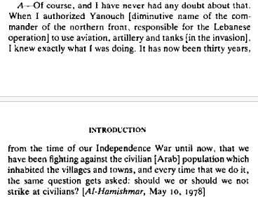 Fadi_S_Ennab's tweet photo. In the Question of Palestine, Edward Said starts his introduction quoting an interview "that not a single U.S. newspaper carried." 
General Gur, Israeli Army, was asked about the 1978 🇮🇱invasion of Lebanon and bombing people without distinction. His answer? "we do it" since 1948. https://t.co/pqLEViShlL