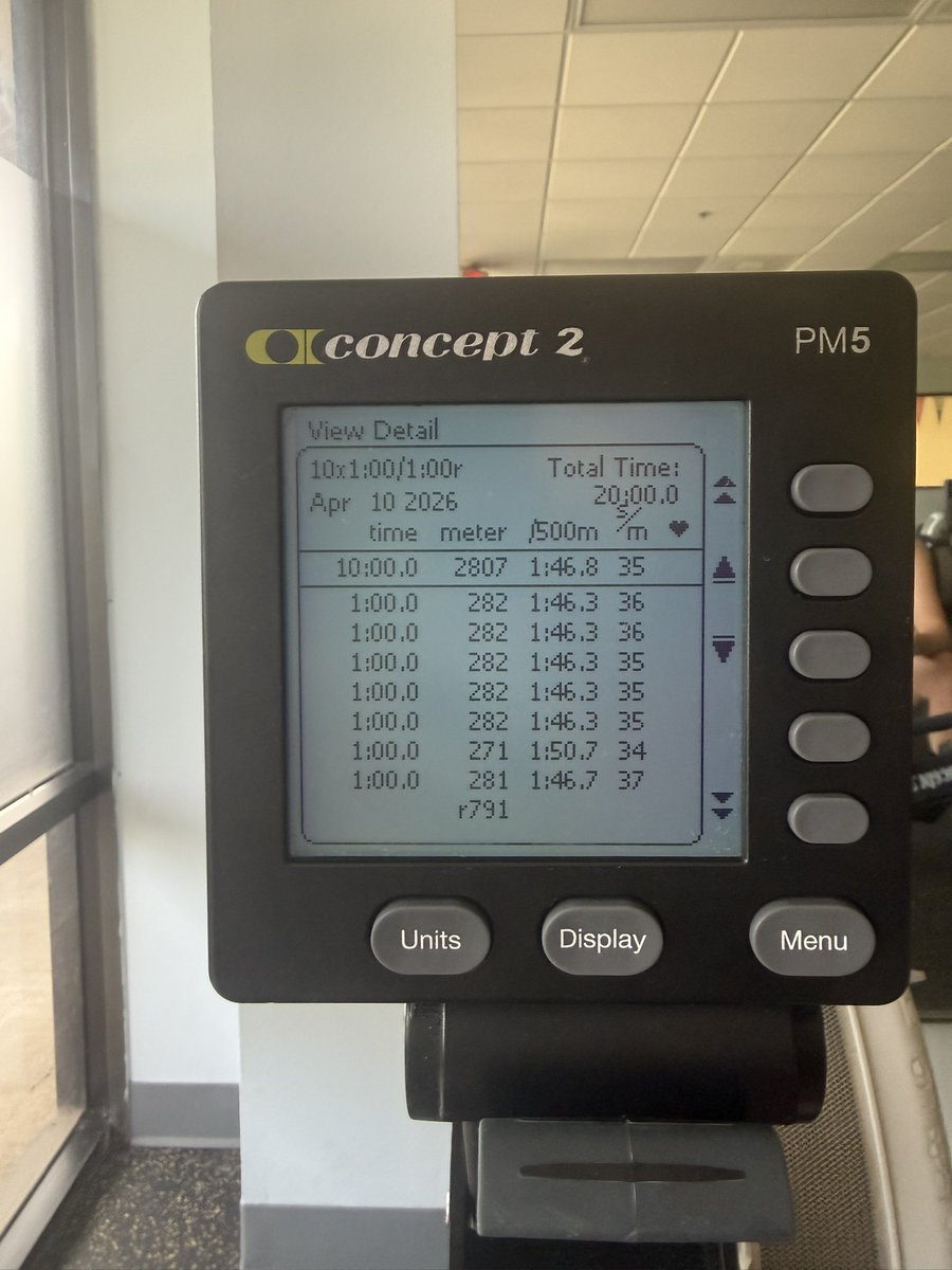 YeenGurley's tweet image. Strong erg session today 💪🏾

10x1’ on / 1’ off averaging 1:46.8 pace. Feeling stronger and excited to see what that means for my next 2k test. Always chasing more speed 🚣🏾‍♀️

@Concept2 @usrowing @NCAA @DallasUnitedCrew

#Rowing #WomenWhoRow #Concept2 #StudentAthlete