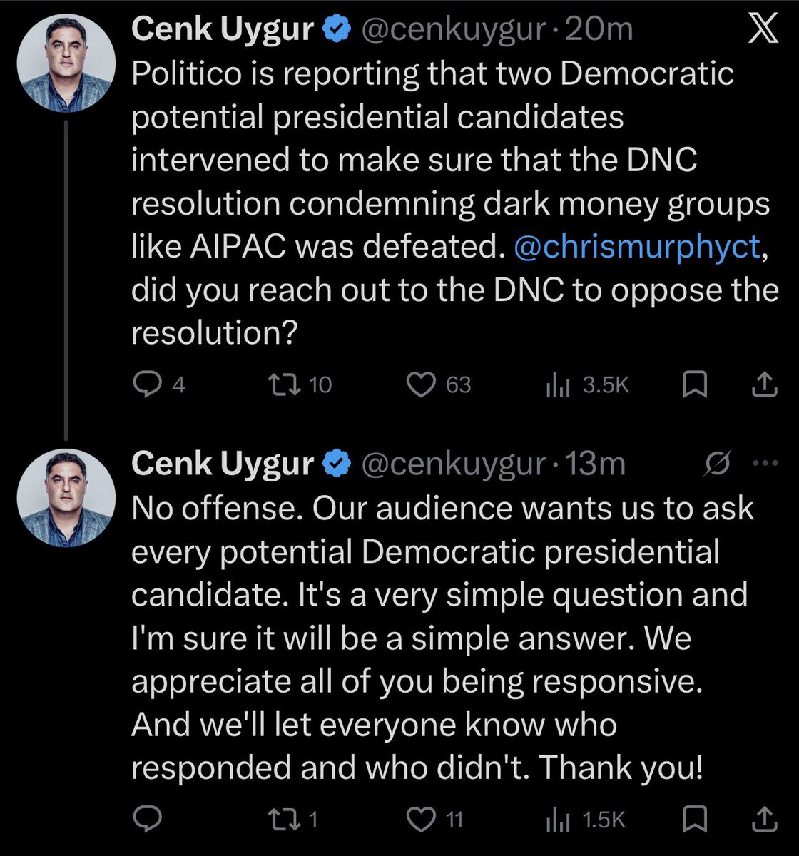 IsraelWarRoom's tweet image. #NEW: @cenkuygur launched a carpet bombing campaign on X.