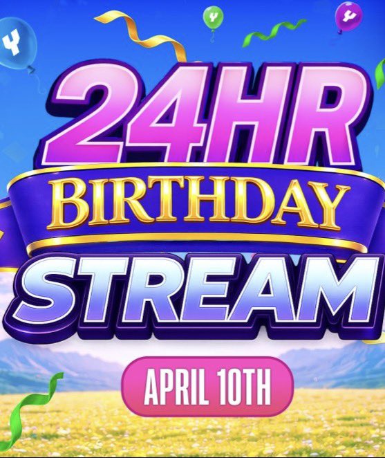 YEET turned 1 today and to celebrate we have a 24 hours stream starting at 10pm ET.

Come join us as we I kick it off with <a href="/BenbaLamb/">Ben Lamb</a>.  Bonus points if you’re in the YEET chat as we’ll be tipping ppl in there and popping bottles.  🍾 

kick.com/yeetcasino

$2.1b in volume and