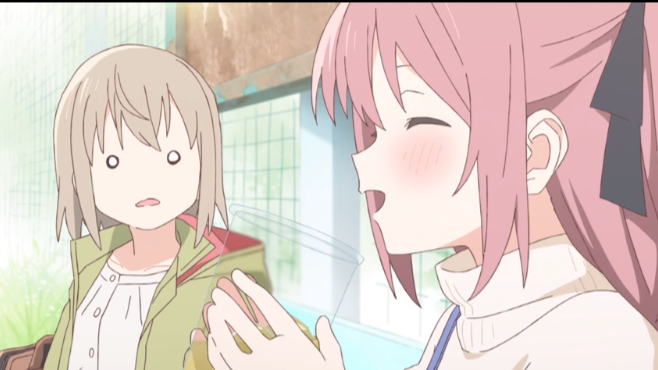 AnimanShinya's tweet photo. 上伊那ぼたん酔へる姿は百合の花 
百合系は観ないんだけど 匂わせ程度なのでこれは大丈夫そう。
「舌が欲しい」からディープ展開💋だったらアウトだった💦
ぼたんが浪人したのは何か訳アリなのかな？
寮長とのやり取りに聞き覚えがあったのだけど、ぼっち/虹夏コンビだったか。
#上伊那ぼたん https://t.co/4SC1K0lAaK