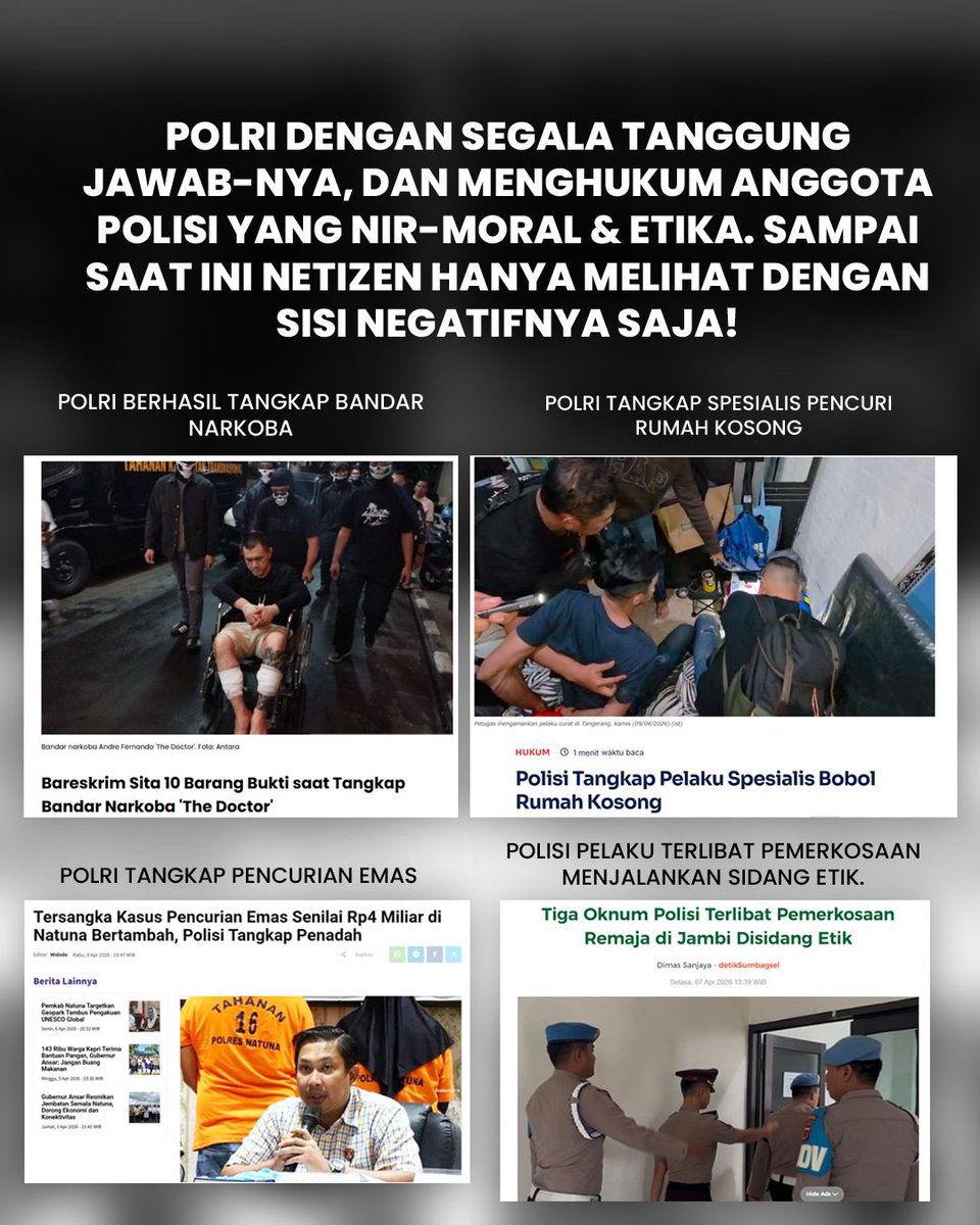 Sahabat_Polri_'s tweet image. Ga semua polisi buruk kok, yg salah juga ditindak tegas 👍

#Polri #Polisi #Fyp