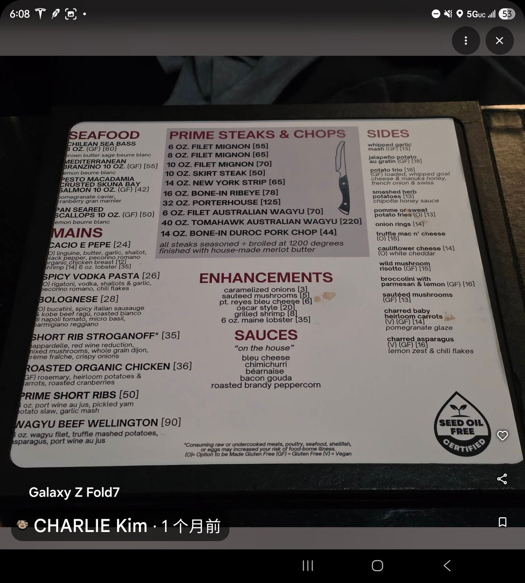 IcyyBlueRo's tweet photo. @shannabisX @ronrule Hanna's, California. You can find entree starting from $24, steaks ranging from $55 to $220. Now apologize, admit that you're a blatant idiot and delete all your  nonsense comments in this topic. That's totally not the point of this thread but you just proved yourself stupid. https://t.co/KOsNYiV8fB