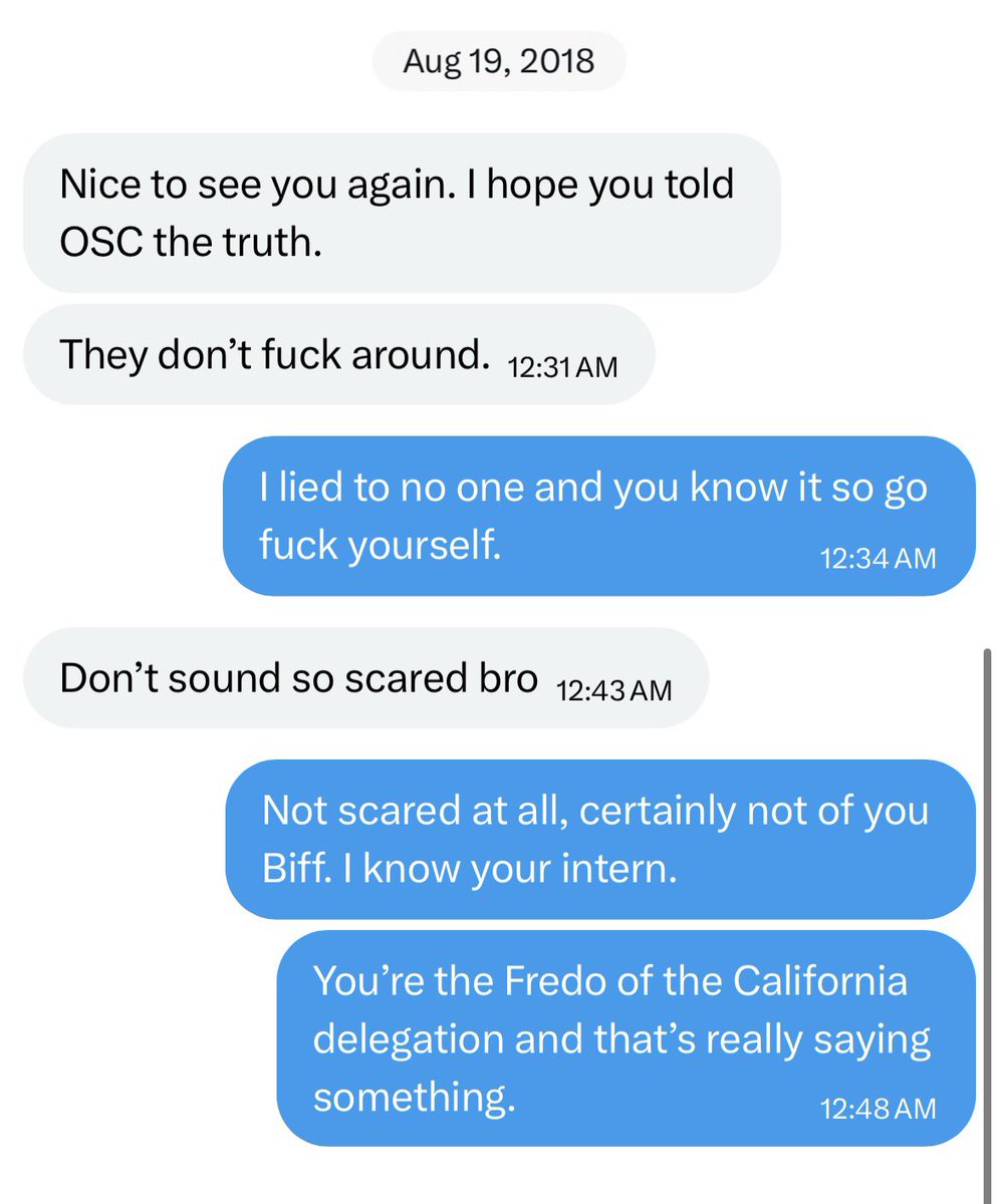 MichaelRCaputo's tweet image. Oh @RepSwalwell I hope you told the truth to the investigators, they don’t mess around! 🤣

Remember when you DMed me after midnight?

#Karma punk