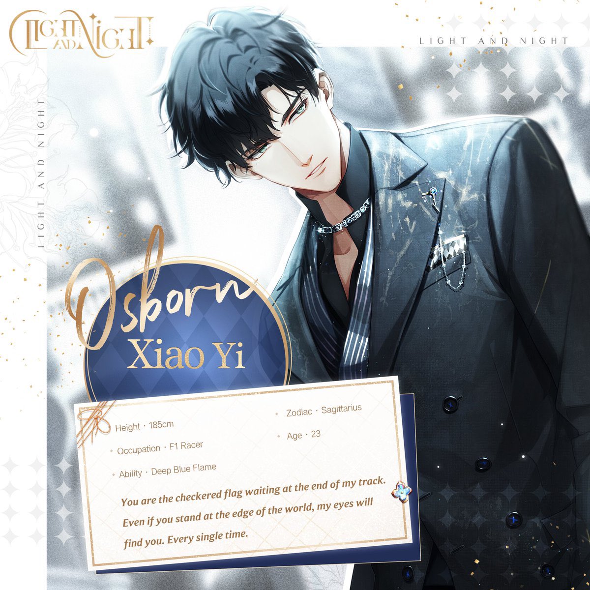 Ikemenfangirl's tweet image. Light and Night 【 SEA server 】

💙 Xiao Yi (Osborn)
💙 Tiêu Dật (Osborn)
💙 เซียวอี้ (ออสบอร์น)

Official Accounts
✦ Discord: discord.gg/ezp2eeKZGS (EN/TH)
✦  Facebook community: facebook.com/share/g/18Agar… (EN)
X: x.com/lightnnightsea

#LightandNight #OtomeGame