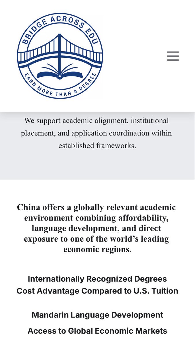 WWCLB2's tweet photo. Why Bridge Across Education?

Our role extends beyond placement.

We provide structured academic guidance before, during, and after the admissions process—supporting students throughout their international education journey.
https://t.co/DXlxAHARrd #education #china #global https://t.co/o7LAEPgtLr