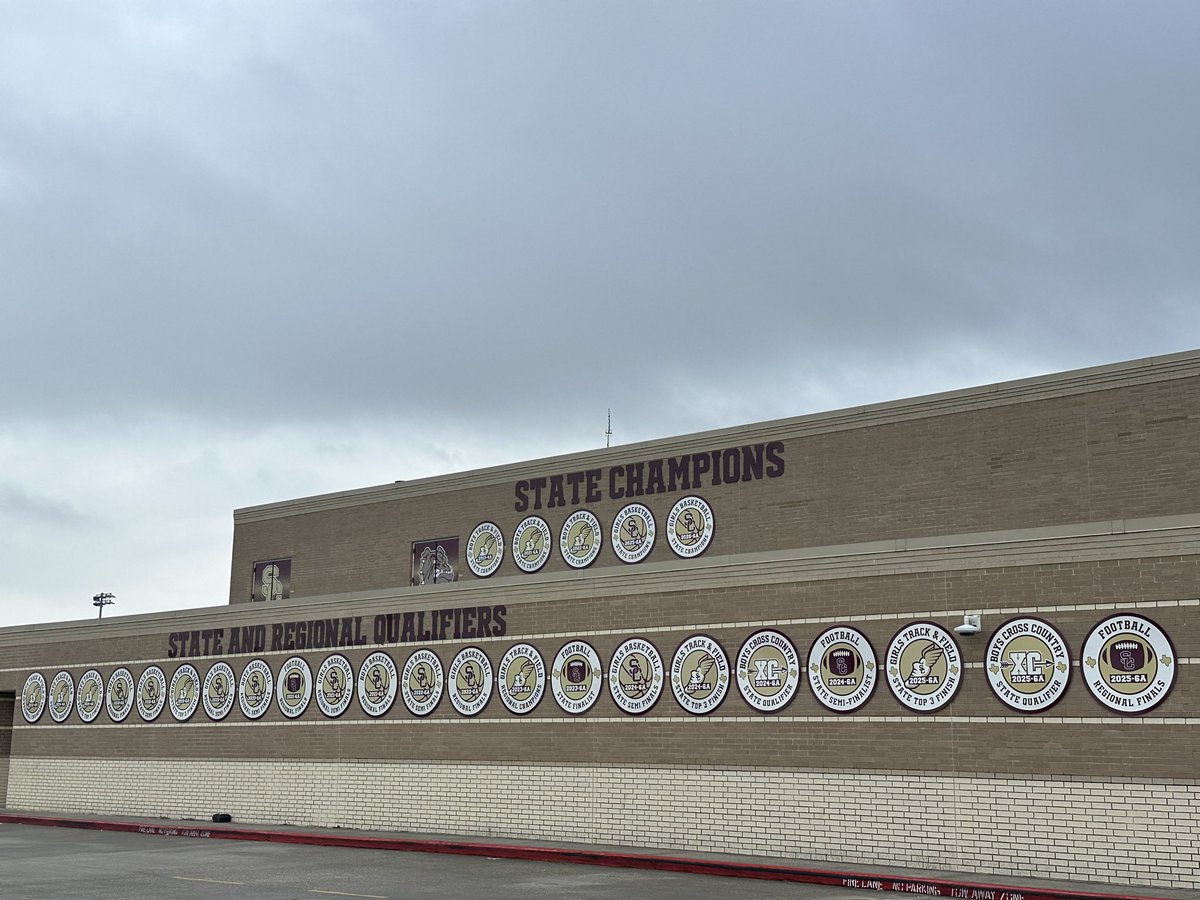 HumbleISD_SCHS's tweet photo. Another one on the wall! 🏆🏀

We are proud to add the 2026 Girls Basketball State Championship sign to our wall of champions - a symbol of the hard work of our student-athletes and coaches. 

Thank you to Waterboy Graphics for the awesome work. 

BEST IS THE STANDARD! https://t.co/LMlH3NTox4