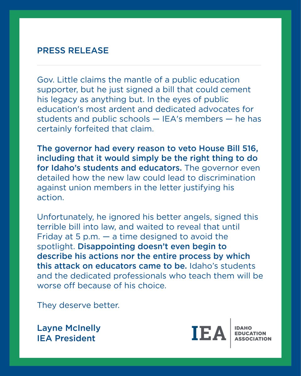 Idaho Education Association tweet media