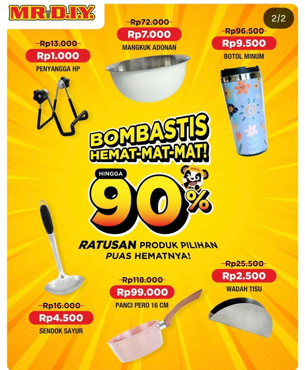 kimmyexp's tweet image. Promo MR DIY DISKON 90%

📍pembelian langsung ke store 
📍all store seluruh indo (asal stok ada)

ada yg udh coba hunting blm gaisss? dari kemarin promonya katanyaaa

yg rantang makanan lumayan bgt