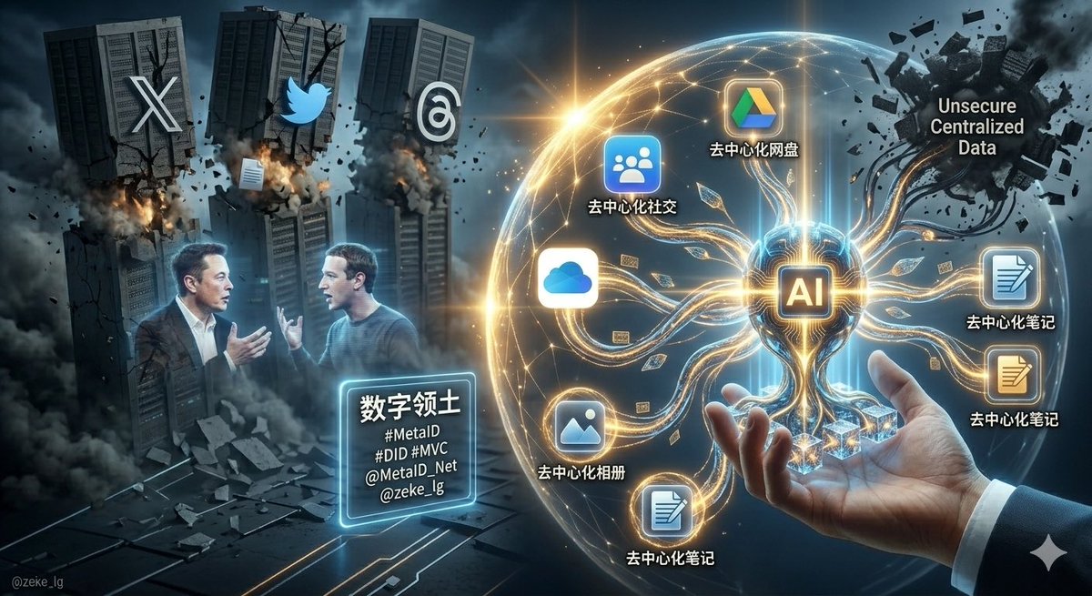 🤯 马斯克又在改 X 的算法了？扎克伯格的 Threads 还要看多少隐私？

当 Web2 巨头在为怎么通过你的数据变现、怎么审查你的言论而争论不休时，#MetaID 的去中心化推特早已扬长而去。

🚀 同样的社交体验，截然不同的底层逻辑：
Web2： 你是产品，数据归巨头，他们随时可以封你的号。

Web4 (MetaID)：