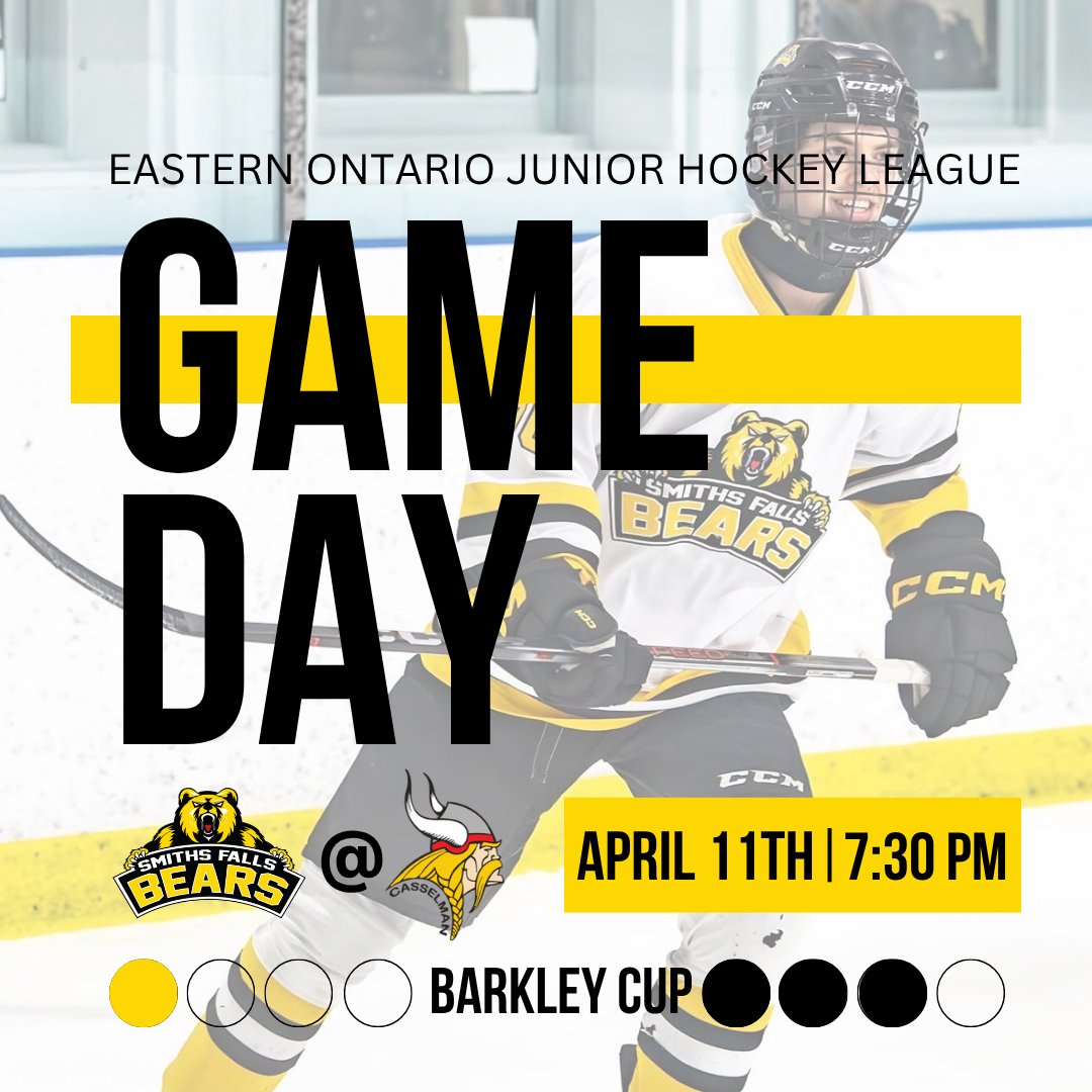 SFJrBears's tweet photo. GAME DAY!

Jr Bears look to keep this series alive tonight as they face the Vikings in Casselman! Catch all the action on FloHockey. 

Puck drop at 7:30 PM. 

#dontpokethebear

📸: @rideauphoto https://t.co/yXyjynePH2