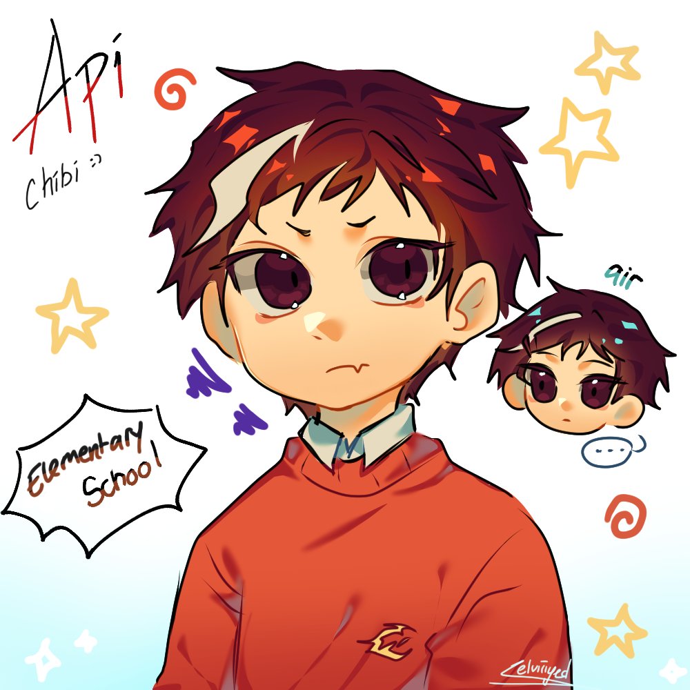 Selviiiyed's tweet image. Our troublemaker, #api and Petir's bad haircut... [Api was so upset about the bad haircut, so Air told Petir to cut his hair as short as Api's to make Api feel better]