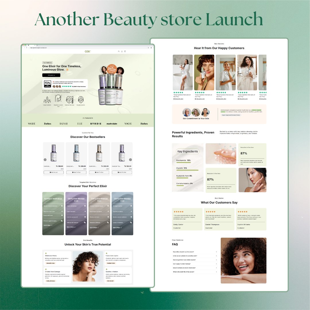 dev_zeroone's tweet image. Another skincare Shopify store delivered successfully ✨

•  Clean design
•  High-converting product pages

If your store isn’t turning visitors into buyers… it’s time to fix that.
Book a call: calendly.com/devzeroone
DM me for a FREE "AUDIT"

#devzeroone #shopifyexpert