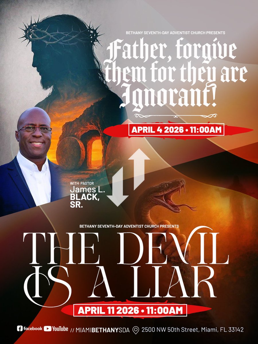 You’re invited to our Sabbath worship experience at 11:00 AM EST
youtube.com/@MiamiBethanyS…