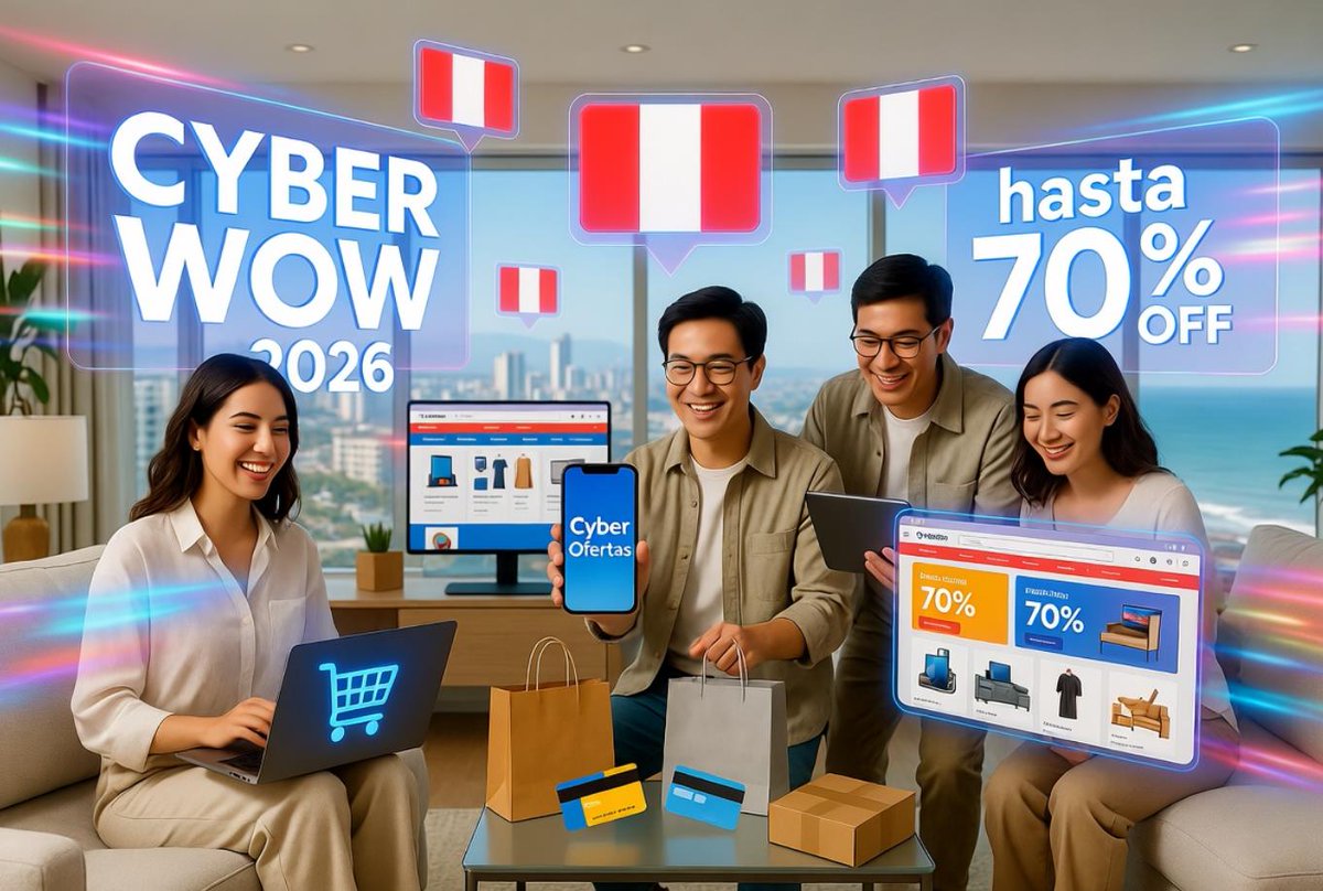 RedpresNoticias's tweet image. 📌 El reimpulso del comercio electrónico: manual completo sobre el Cyber Wow en Perú

🔎 redpres.com/t44417-el-reim…

Tags | 🏷️ #Cyberwow #Descuentos #Ecommerce #Perú #Tecnología #Ofertas #Compras