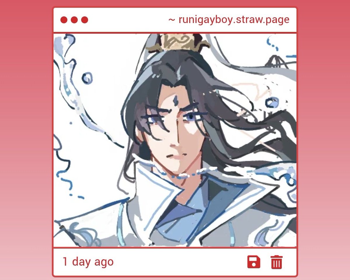 lunariste's tweet image. hello?? this is breathtaking oh my god how did you draw shi wudu so beautifully on strawpage 😭😭 he's so so perfect there's steam pouring out my ears thank you so so so much for letting me witness his beauty in your style 🩵🩵🩵