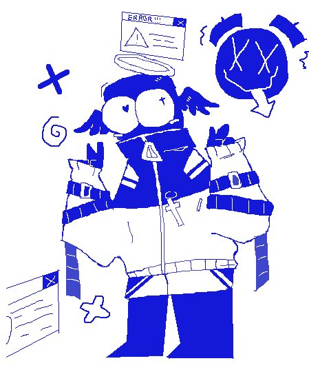 RealSorrow101's tweet image. I drew this on my laptop touchpad with MS Paint. I initially just drew it to mess with colours but realized it has the same palette as Kookoo so I added it in. I guess this can be a sona of sorts? Whatever it is, I hope you guys like it!