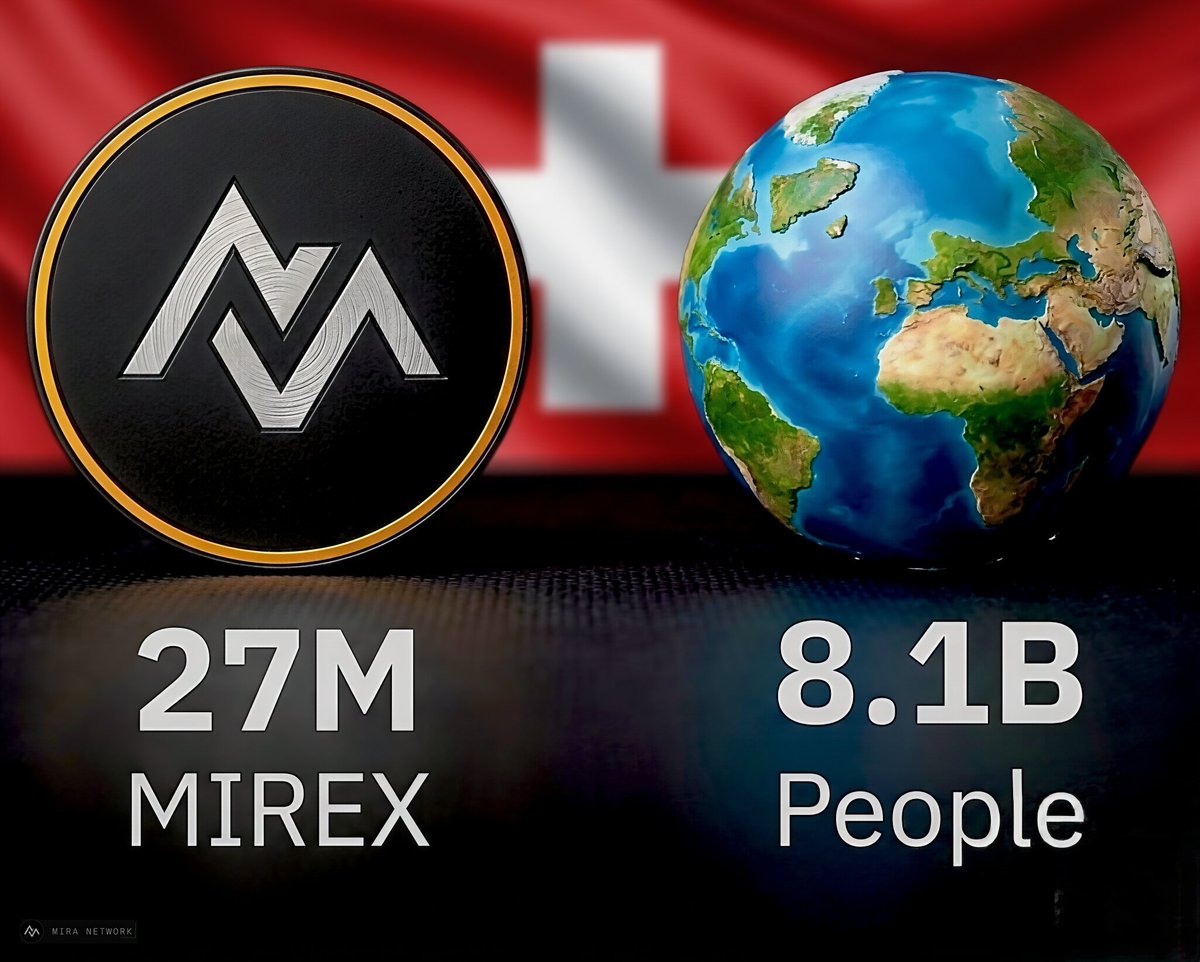 jejemirex03's tweet photo. Most people are still sleeping on supply.
MIREX $MRX ? 
Fixed supply: 27,000,000 coins.

Now zoom out🧐

There are 8.1 BILLION people on Earth.
Do the math.

Even if just 1% of the world pays attention
there’s not enough MIREX for everyone.
This isn’t hype.
This is scarcity by design.

But here’s what most people miss:
MIREX isn’t printed.
It’s earned.
Through a validator system,
powered by specialized hardware 
where participation secures the network
and distributes the supply over time.

No shortcuts! 
No infinite minting! 

Just a controlled emission model
designed for long-term sustainability.

The fuel of the blockchain
The native currency of MIRA-20🌐
built on a PoSA (Proof of Staked Authority) architecture 
whearchitectur speed, and efficiency converge,
powering the tokenization of real-world assets (RWAs)
into the next generation of global finance.

Now here’s where it gets interesting🤑
MIREX is planned to be listed in Q2 this year.

But wait…🤔
if $MIREX is only mined,
where does the circulating supply come from?”
The answer will be revealed soon.
A detailed tokenomics breakdown
is set to be released ahead of launch 
outlining how initial distribution, allocation,
and early circulation are structured.
What’s clear:
This isn’t random.
This isn’t rushed.
It’s a designed system 
built to balance network growth,
early participation, and long-term sustainability🙌

While the market is busy chasing narratives,
we’re watching one quietly take shape:
RWAs (Real World Assets) 
the bridge between traditional finance and on-chain reality.
MIREX sits inside a system being built for
real value, real assets, real utility.
And it didn’t start just anywhere.
it started from switzerland 🇨🇭

a country known for financial precision,
regulatory clarity, and global trust.
Not random.
▫️Intentional
▫️Strategic
▫️ Foundational.

This isn’t about quick flips.
This is about:
• Infrastructure over speculation
• Scarcity over inflation
• Participation over passive holding
• Long-term positioning over short-term noise

Secured. Distributed. Earned.
The question is not
“Is this enough?”
The real question is:
How much will you have before the world catches on? 🔥

…and hey, while everyone’s busy counting MIREX,
LUMIRA $LUM quietly loading in the background too 👀

#MIRANetwork #Mirex #Lumira #RWA #Web3 #Tokenized