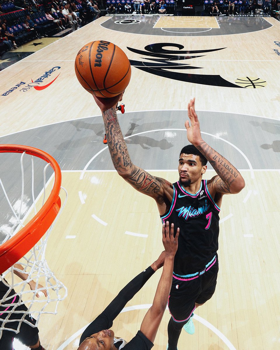 #HEATWin Final: HEAT 140, Wizards 117

🔥 Fontecchio: 24pts
🔥 Larsson: 24pts, 6asts
🔥 Jaquez Jr.: 23pts, 8asts
🔥 Adebayo: 20pts, 11rebs, 8asts
🔥 Jakučionis: 16pts, 5rebs
🔥 Ware: 12pts, 8rebs
🔥 Wiggins: 11pts, 5asts
🔥 Johnson: 10pts