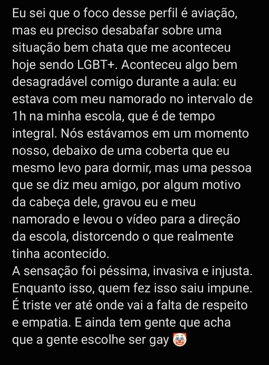 Um desabafo... 🏳️‍🌈✈️