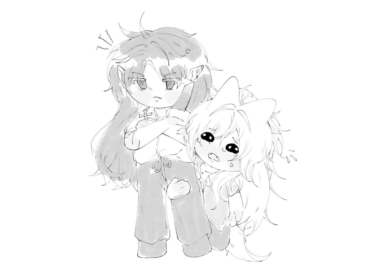 Vampires × werewolves 😋🤞
      Sketch art 😓😓
#RenJing #刃景