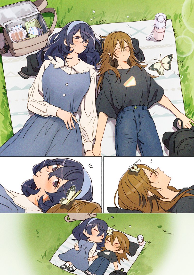 #創作百合　この二人を描く時間もちょこちょこ取りたい