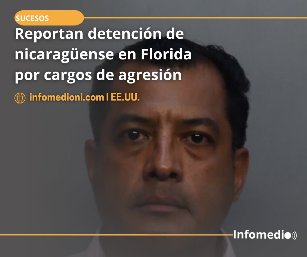 Autoridades del estado de Florida, Estados Unidos, reportaron la detención del ciudadano nicaragüense Félix Alejandro Maradiaga Blandón, tras una denuncia por agresión interpuesta por su connacional Henry Arroliga. #Nicaragua 
infomedioni.com/reportan-deten…