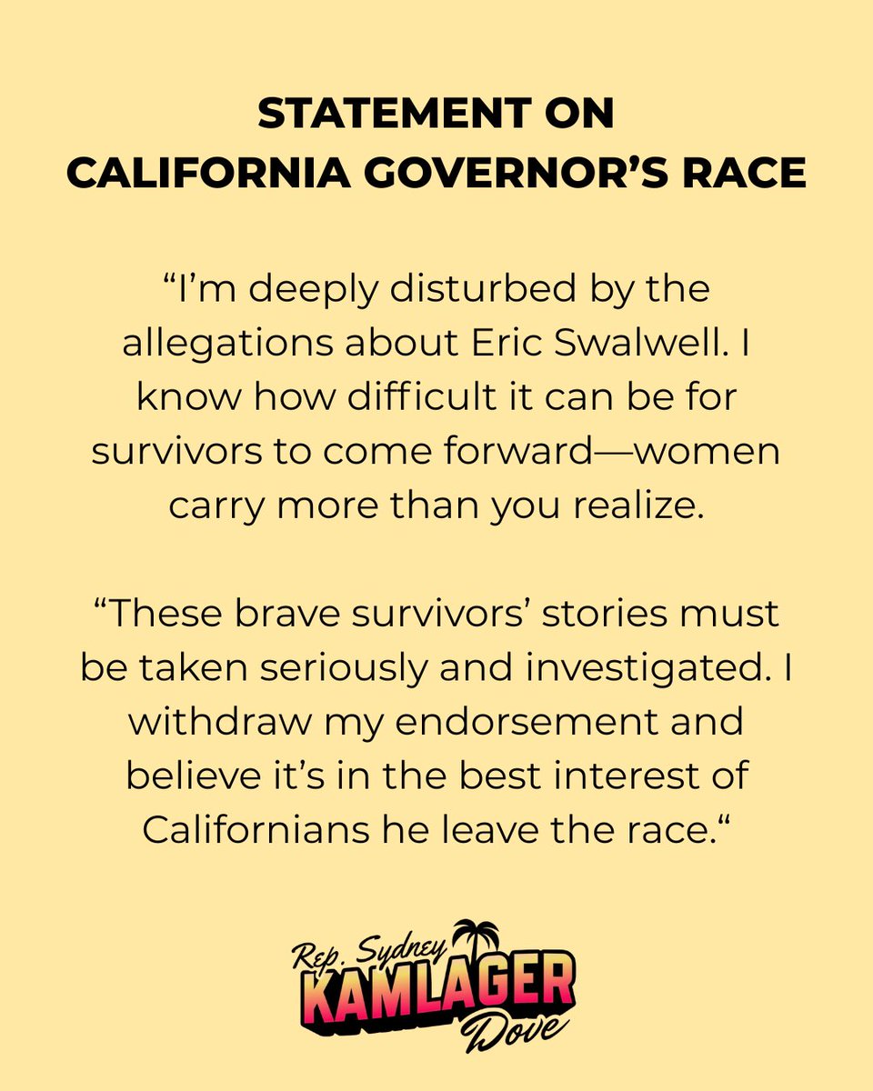 Sydney Kamlager tweet media