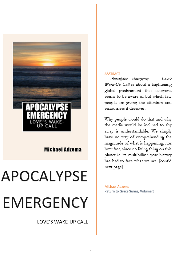 sillymickel's tweet image. *APOCALYPSE EMERGENCY: Love's Wake-Up Call* by M. Adzema

🧵Click this panel for Thread complete book

1/ 🧵👇 💡📚💙 #AE 🌡️ #ApocalypseEmergency ☢️#Contents📖 #TruthWarriors ❕ #psychology ☮️#Climate #Existential #EndTimes #RainbowWarriors 🦋

or, click for free pdf copy: