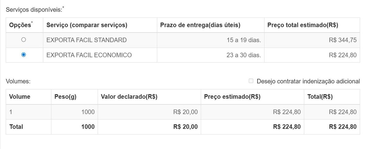 megaindecisao's tweet image. DUZENTOS REAIS PRA MANDAR 1 KG DE ROUPA PRA TAILANDIA
MEU DEUS QUE CARO
