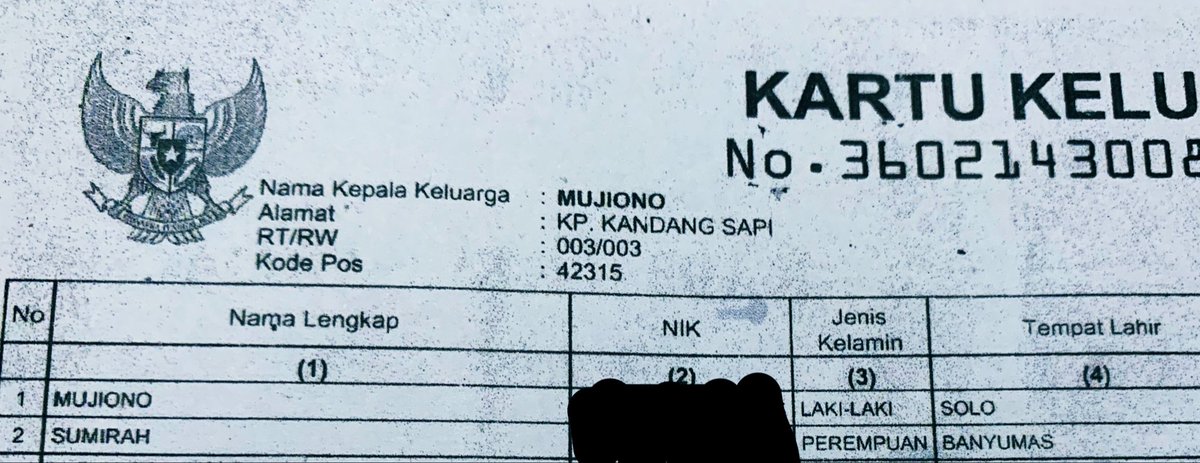 minqke_'s tweet photo. Boyolali dan cilacap, saya taunya orang tua saya berasal dari sana. Tadi liat kartu keluarga mereka, ternyata dari solo dan banyumas. Hadehhh baru tau sekarang begini, pantes sering kesana tanpa direncanakan. https://t.co/RTxUID8CyZ