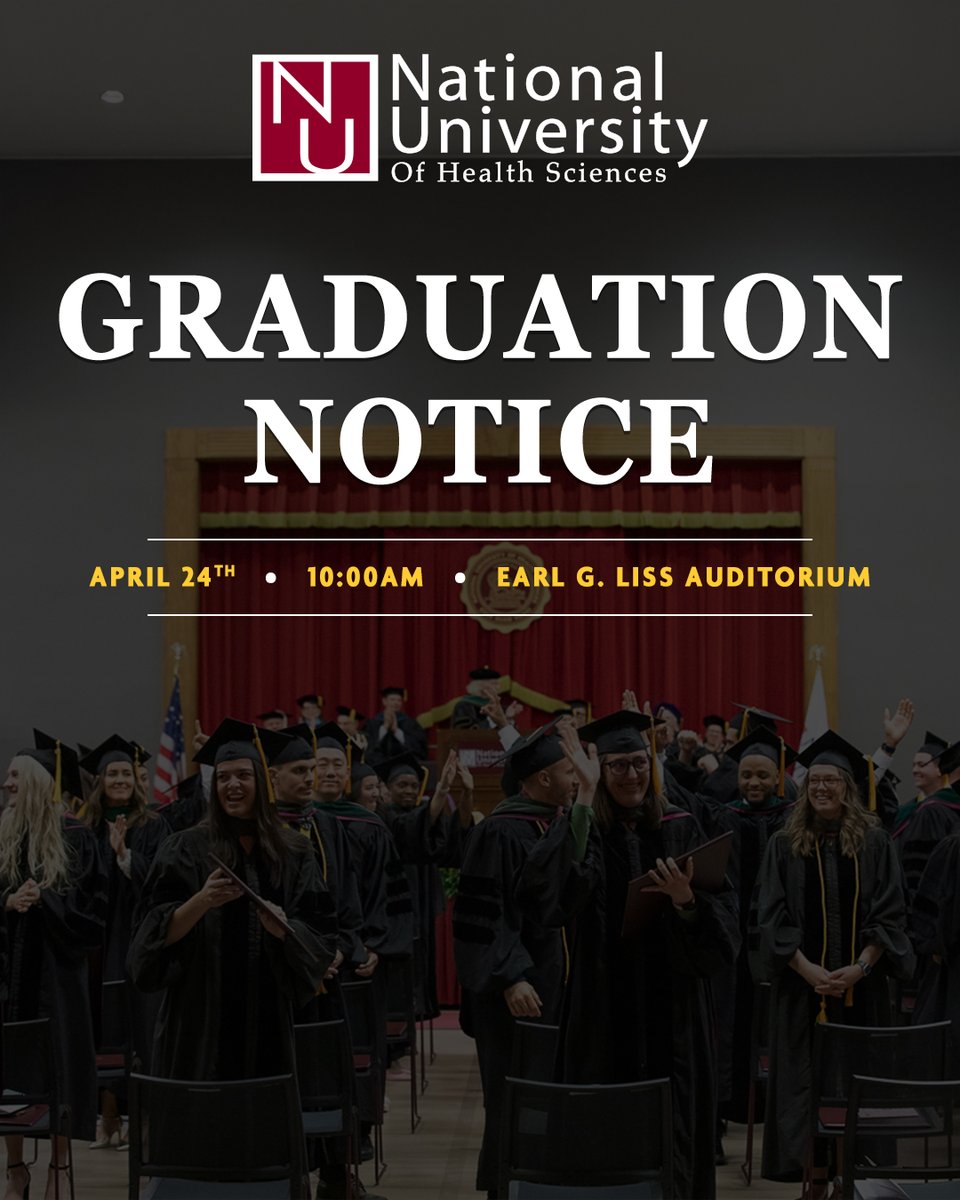 nuhsedu's tweet image. In just two weeks, we’ll celebrate the remarkable achievements of our NUHS Spring Class of 2026. We can’t wait to honor your hard work and dedication at graduation! 🎓🎉
#NUHSGraduation #ClassOf2026 #FutureDoctors #ChiropracticDoctor #NaturopathicDoctor #Acupuncturist