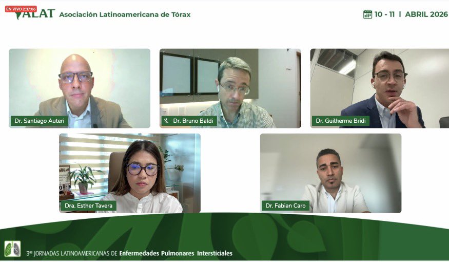 ALATIntersticio's tweet photo. Hoy iniciamos con el primer día de las 3ras Jornadas Latinoamericanas de actualización en EPID @ALATorax con valiosa actualización científica.
En los módulos 1 y 2 revisamos novedades 2025,guías EULAR/ERS, y la nueva clasificación ATS/ERS
#EPID #epidlover#elintersticionodescasa https://t.co/01zM8SdyOA