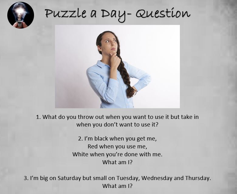 PuzzleADayBlog's tweet image. Three Quick Riddles

#puzzle #puzzles #puzzleaday