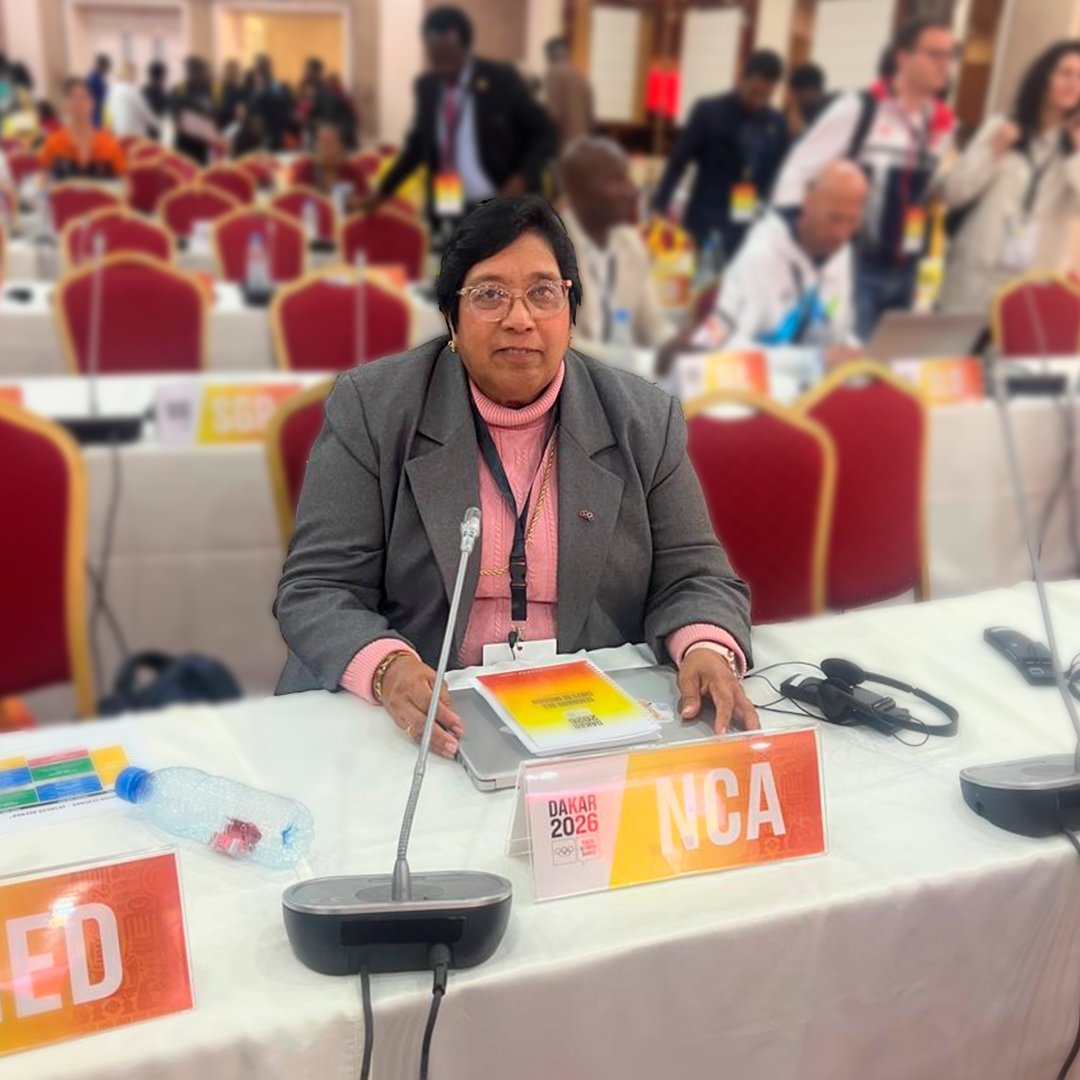 ConncaNic's tweet photo. Nicaragua participa en reunión de Jefes de Misión para #Dakar2026.

La Ing. Bertha Cuadra, jefa de la delegación de Nicaragua en los IV Juegos Olímpicos de la Juventud, asistió a la reunión de Jefes de Misión convocada por el Comité Organizador de Dakar 2026. https://t.co/paLcKyN3zb