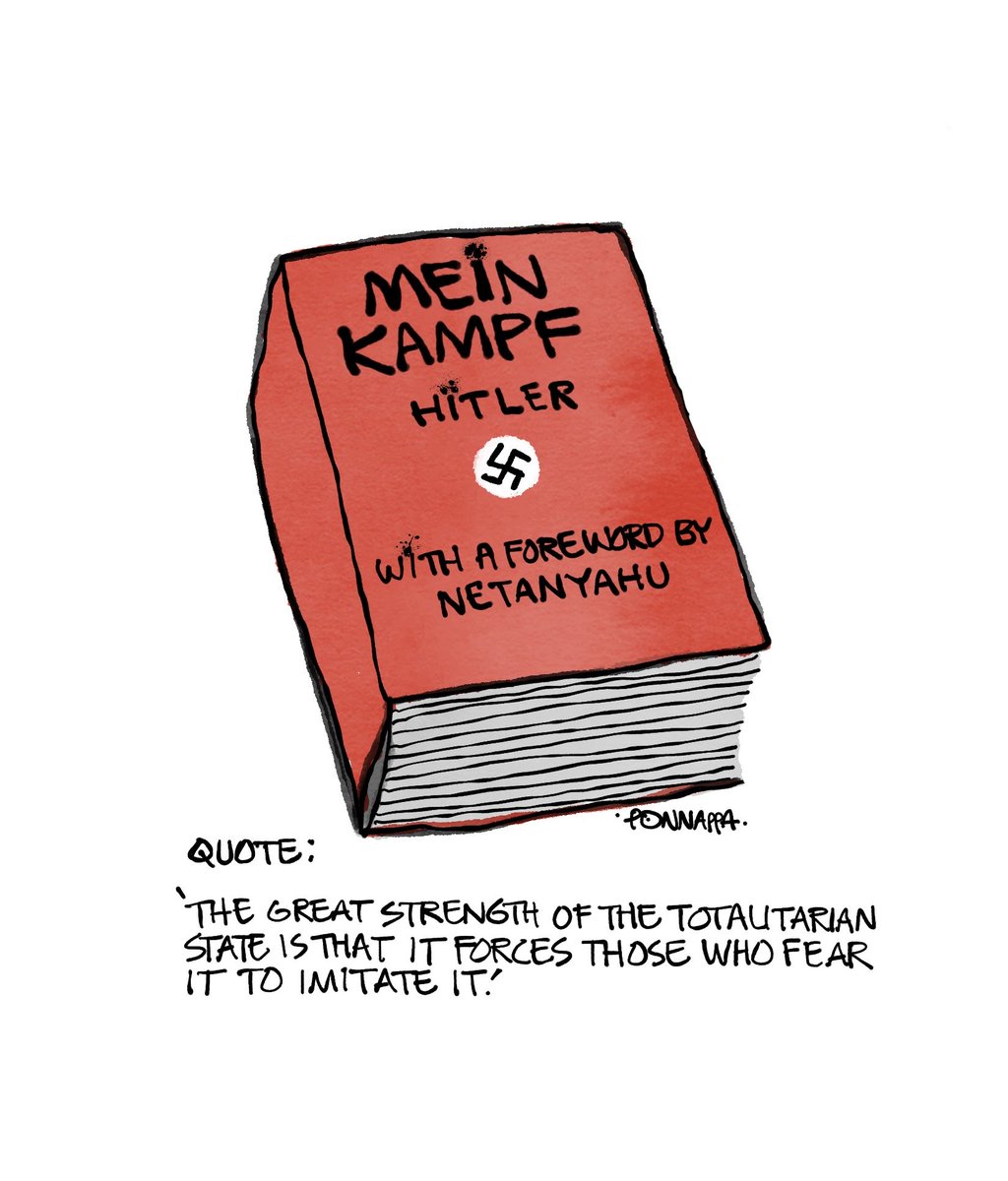 PonnappaCartoon's tweet image. #Hitler #Author #Netanyahu #Foreword #cartoon