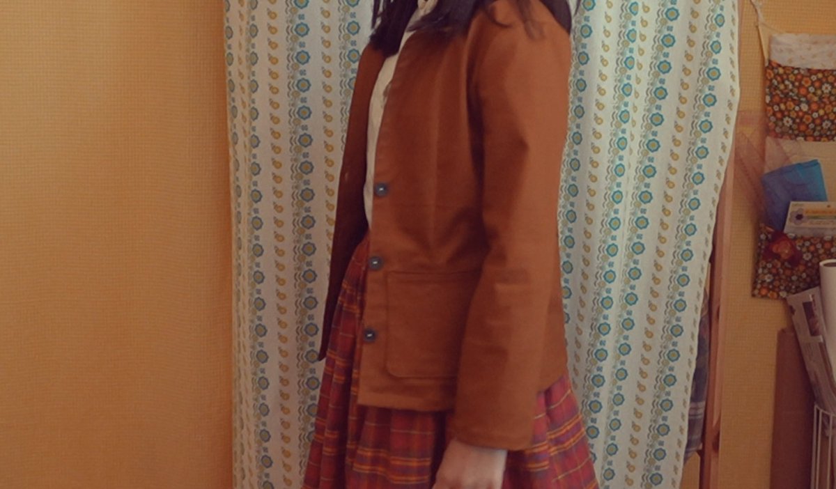 machiko_sewing's tweet image. 初めて洋裁CADを使って
長女の原型と
そこからパターンを起こしたジャケット！

物凄く時間がかかり
反省点も多かったけれど
とにかく娘が気に入ってくれて報われました〜◎
#sewing