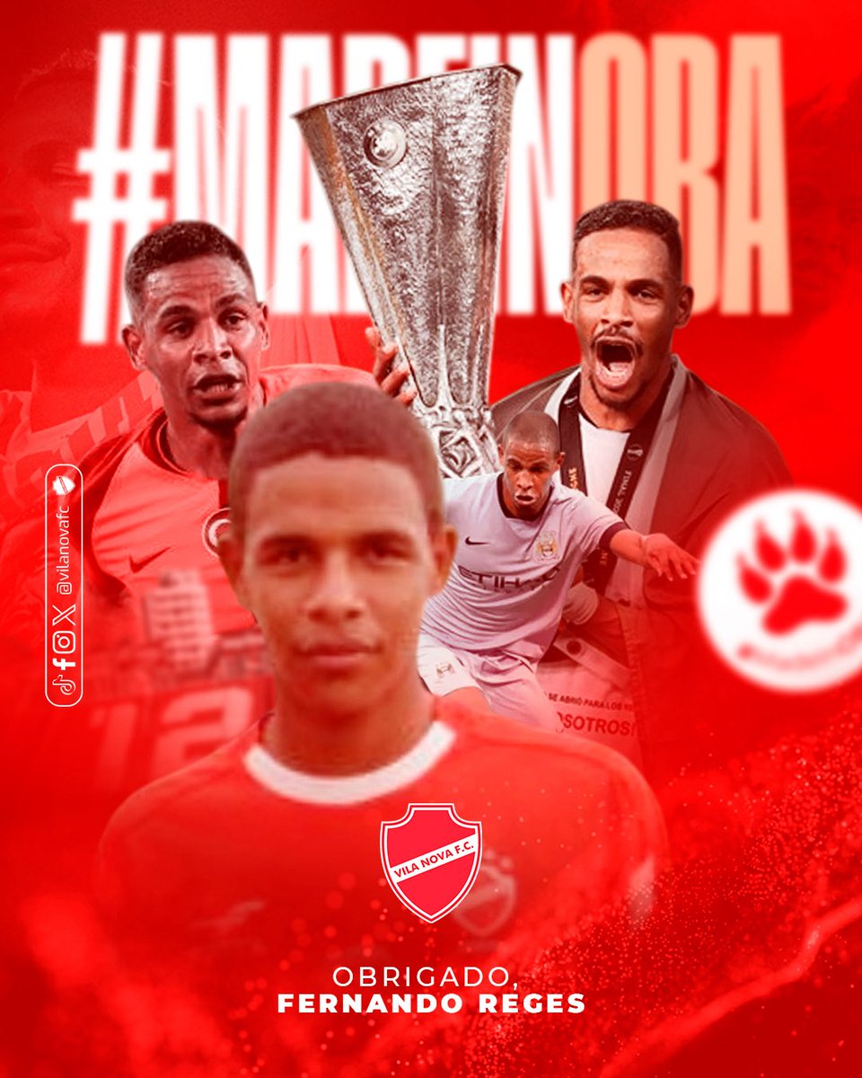 VilaNovaFC's tweet photo. Das primeiras batidas na bola até os maiores palcos do futebol mundial… tudo começou aqui. 🇦🇹

Formado nas categorias de base do Vila Nova Futebol Clube, Fernando Reges construiu uma carreira que atravessou continentes, levantou títulos e marcou seu nome na história do futebol.

Multicampeão na Europa, com conquistas por clubes como Sevilla, Manchester City, Porto e Galatasaray, Fernando foi referência dentro de campo por onde passou, com mais de 16 anos atuando no mais alto nível do futebol internacional.  ￼

Mas antes de tudo isso… foi no Vila que o sonho começou.
Foi aqui que ele deu seus primeiros passos como profissional, em 2005, carregando desde cedo a essência do Time do Povo.  ￼

Hoje, aos 38 anos, Fernando encerra uma trajetória gigante no futebol.  ￼
Uma carreira construída com disciplina, entrega e história; da nossa base para o mundo.

O futebol agradece por tudo que você construiu.

Obrigado, Fernando. #MadeInOBA

#TIMEDOPOVO #RaçaFéUnião