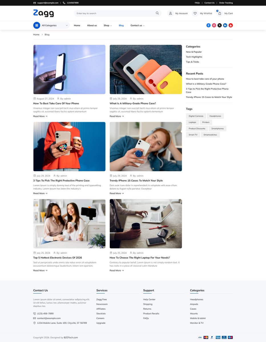BzoTech's tweet photo. Zagg Free – Electronics &amp; Accessories Free WooCommerce WordPress Theme
✅FREE DOWNLOAD: https://t.co/bMbZbHRxoQ
👉Live Demo: https://t.co/gOiCwwkUZG

#BZOTech #wordpressthemes #freewordpresstheme #woocommerce #FreeDownload #freetheme https://t.co/w4YocTJ1zm