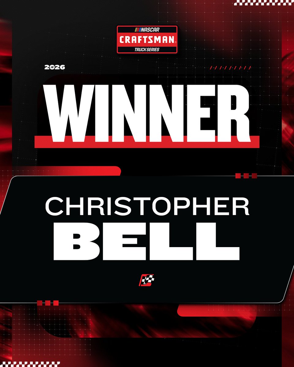 NASCAR_Trucks's tweet photo. The last gladiator standing is @CBellRacing!

He wins at @ItsBristolBaby. https://t.co/jBU0ALlHvm