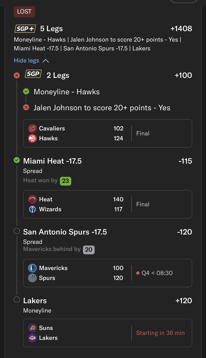 HulkBetsNFL's tweet photo. Ugh, they took Jalen out early and killed the parlay. He only needed two more points. ☹️ https://t.co/ZIIWq98HZj