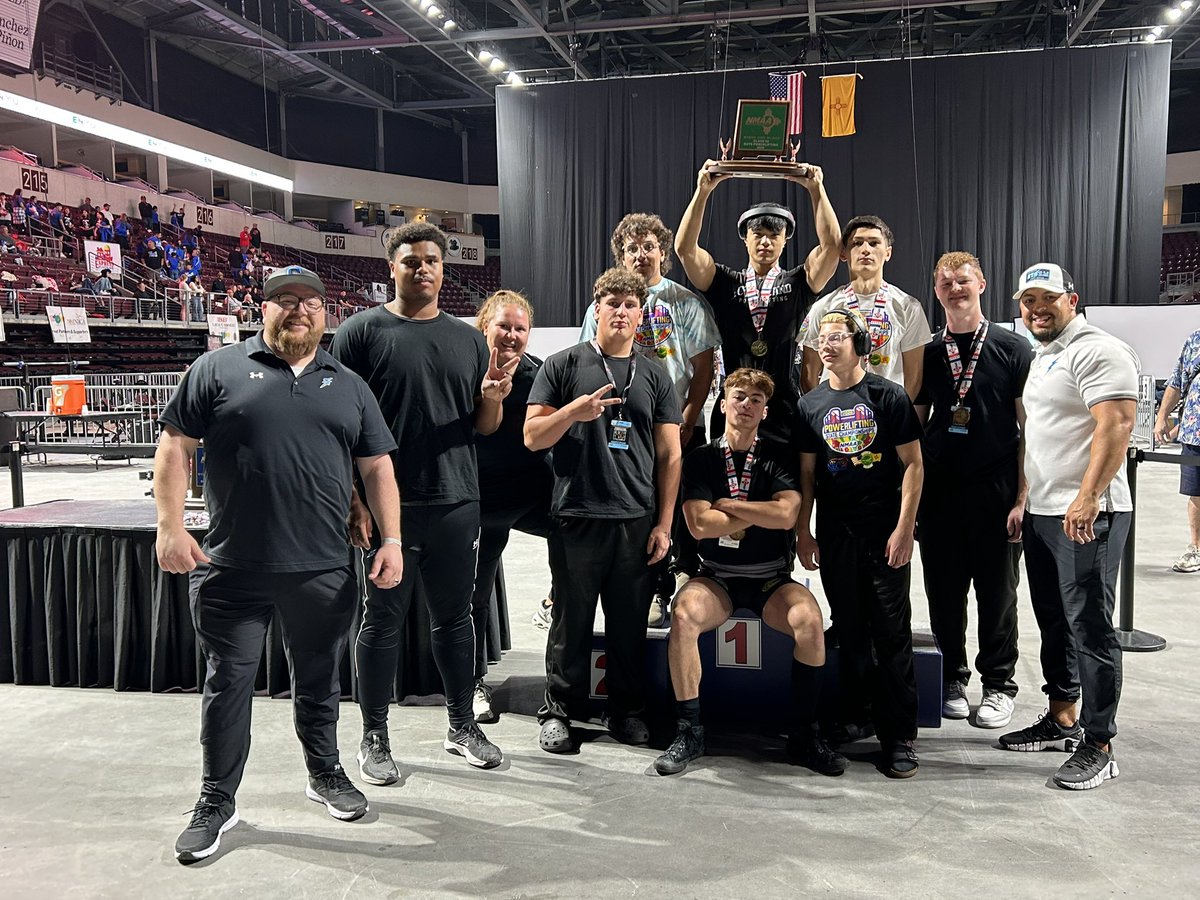 _NMAA's tweet image. Congratulations to Sandia High School, winners of the Class 5A Team Title at the 2026 International Brotherhood of Electrical Workers State Powerlifting Championships @ibew611
1.Sandia 
2.Roswell 
3.Cleveland