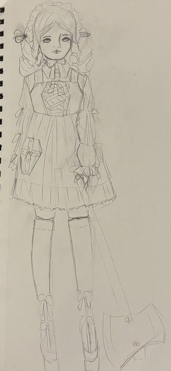 Sketching things I love
So I made a little bisque doll sketch