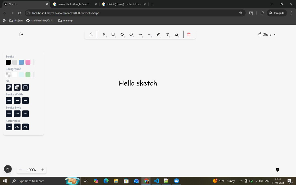 rasprogrammer's tweet image. Just pushed a new update to our Sketch app! 

Now you can: • Select text tools • Write fresh text directly

The "Add Text" feature is now fully working!

Next up: Text editing (ability to modify existing text) 
#SketchApp #ProductUpdate #DesignTools #BuildInPublic