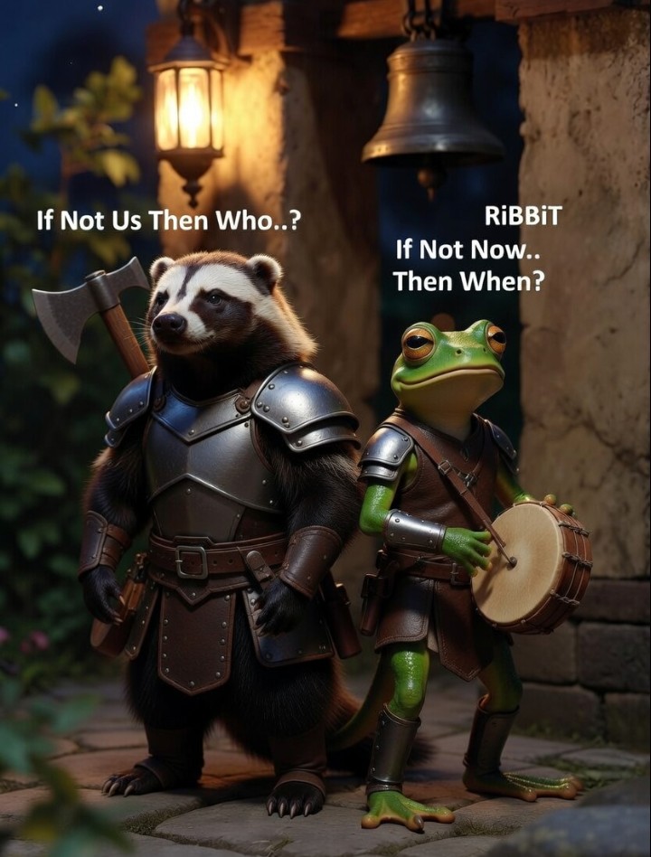 I4m166's tweet image. Garrick arrived at dusk, axe still #strapped to his back, his #honey-striped fur matted with travel dust. #Panting Heavily.. hands on knees he #StoppedAndSpotted.. Finn who slipped in shortly after, drum slung over one shoulder, his webbed feet leaving faint prints on the