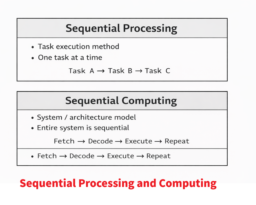 insidecomput's tweet photo. Most people confuse these two:

Sequential Processing
vs
Sequential Computing

They sound the same.

They’re not 👇 https://t.co/eiDCgrm5P4